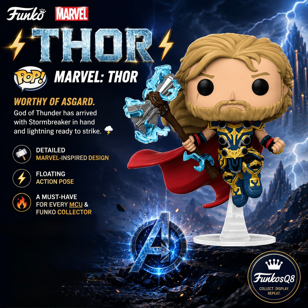 Funko Pop! Marvel: Thor Love and Thunder - Thor #1040 Vinyl Figure