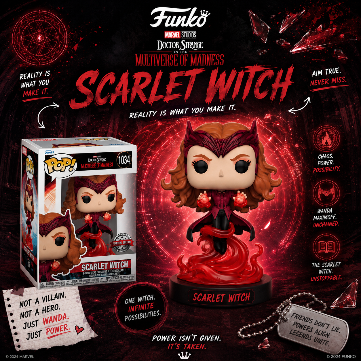 Funko Pop! Doctor Strange - Scarlet Witch Exclusive Figure #1034 - (Special Edition)