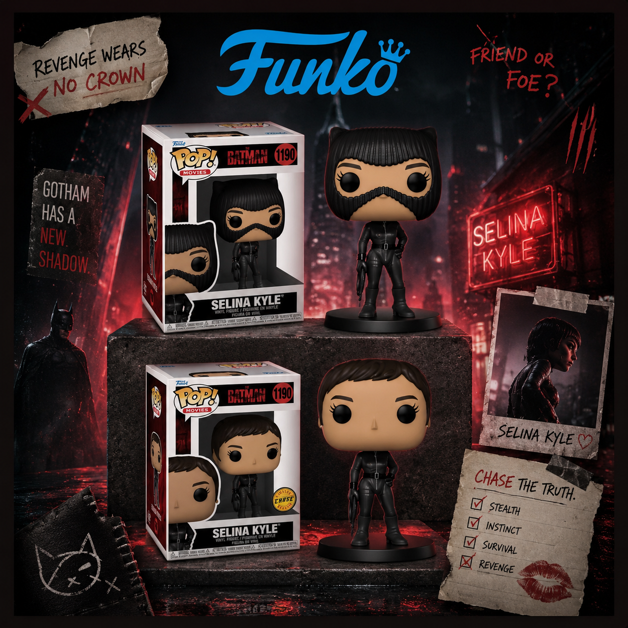 Funko Pop! The Batman - Selina Kyle Catwoman (Chase) DC Figure #1190 (VAULTED)
