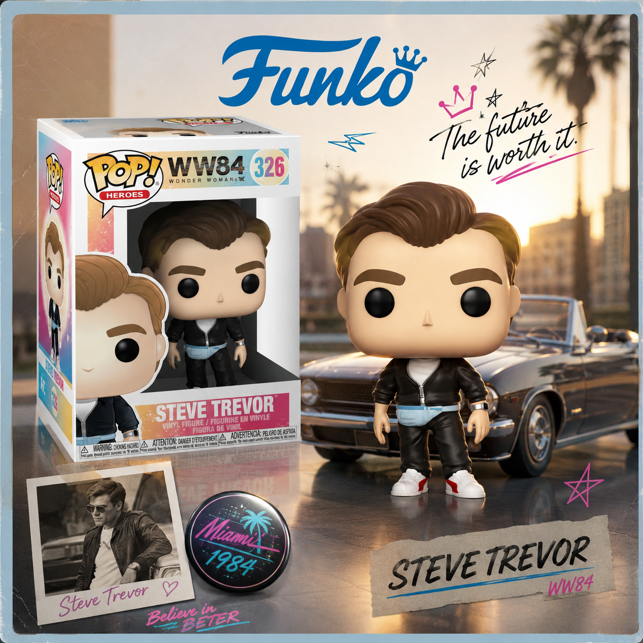 Funko POP! Steve Trevor #326 WW84 Wonder Woman DC Vinyl Figure (VAULTED)