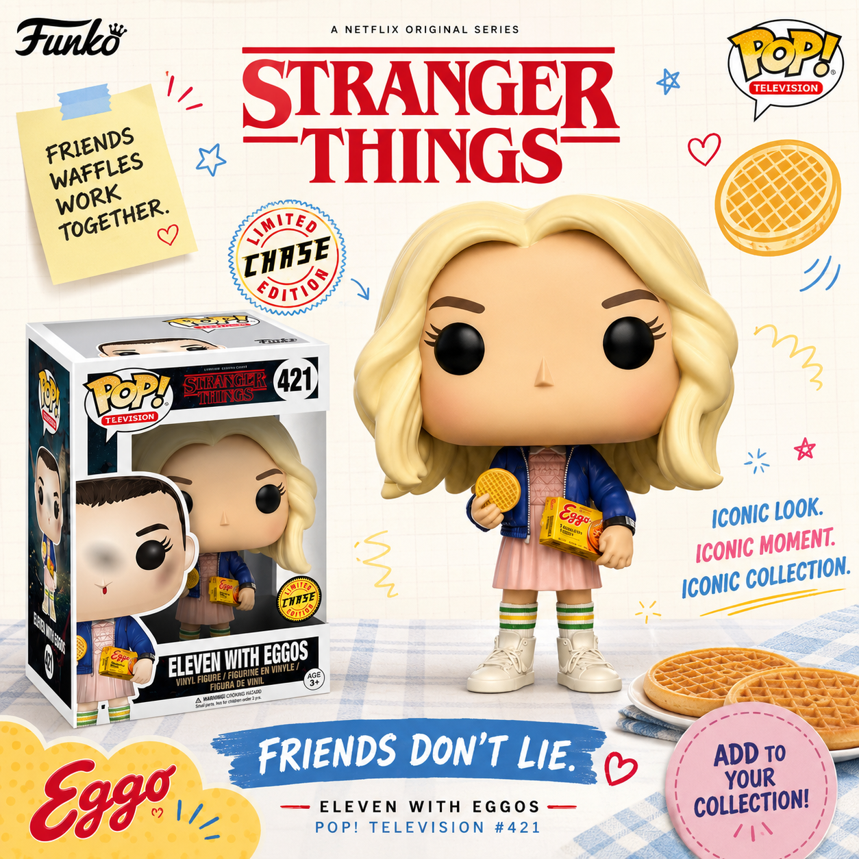 Funko POP! Stranger Things: Eleven with Eggos – (CHASE) (Limited Edition)
