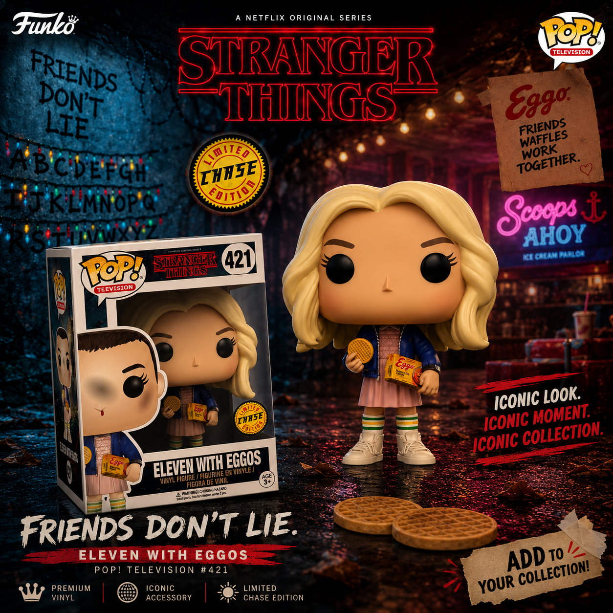 Funko POP! Stranger Things: Eleven with Eggos – (CHASE) (Limited Edition)