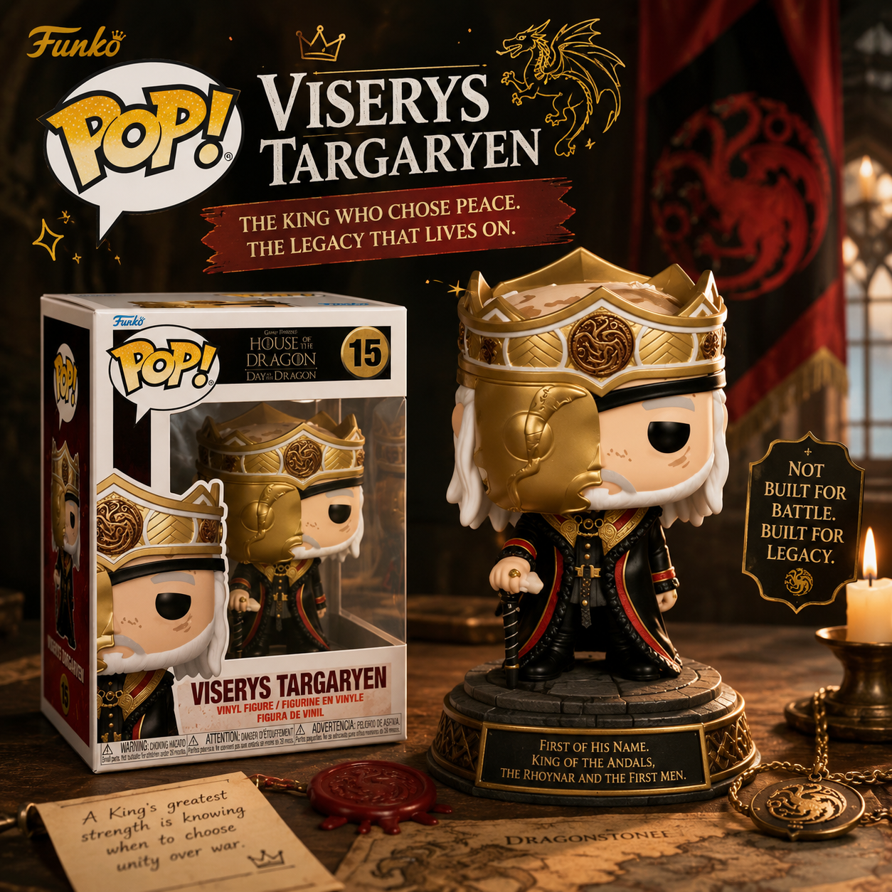 Funko Pop! Television: House of The Dragon- Viserys Targaryen #15.